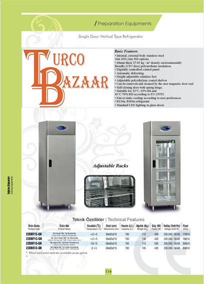 Turcobazaar preperation equipments catalogue